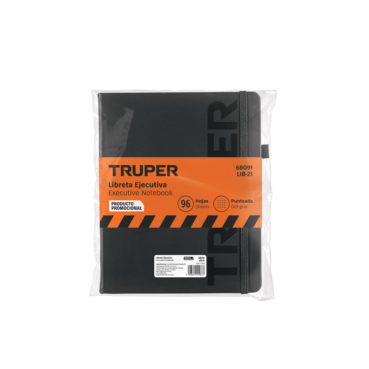 Libreta Ejecutiva Truper LIB-21 96 Hojas Punteadas Portaplumas