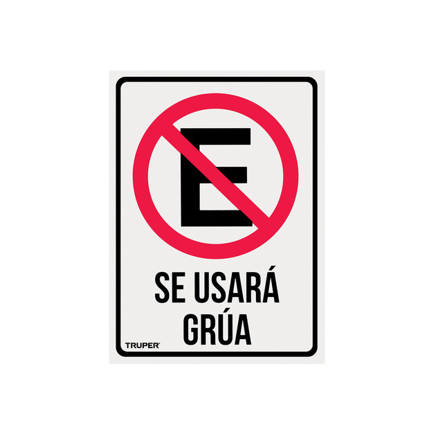 LIN-03 Letrero de señalización "NO ESTACIONARSE", 25 x 34 cm