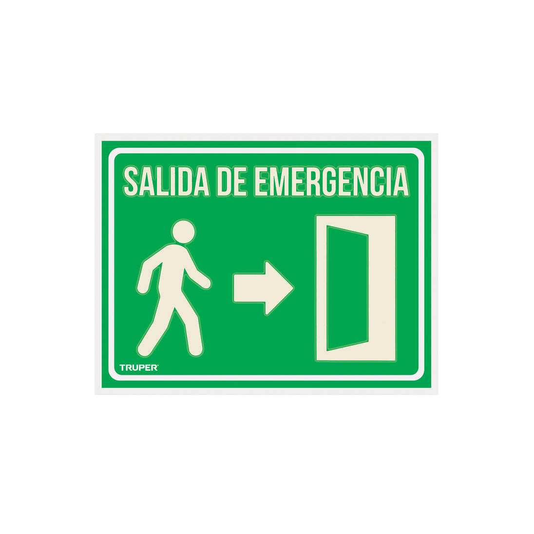 LIN-04 Letrero de señalización "SALIDA DE EMERGENCIA", 21 x 28 cm