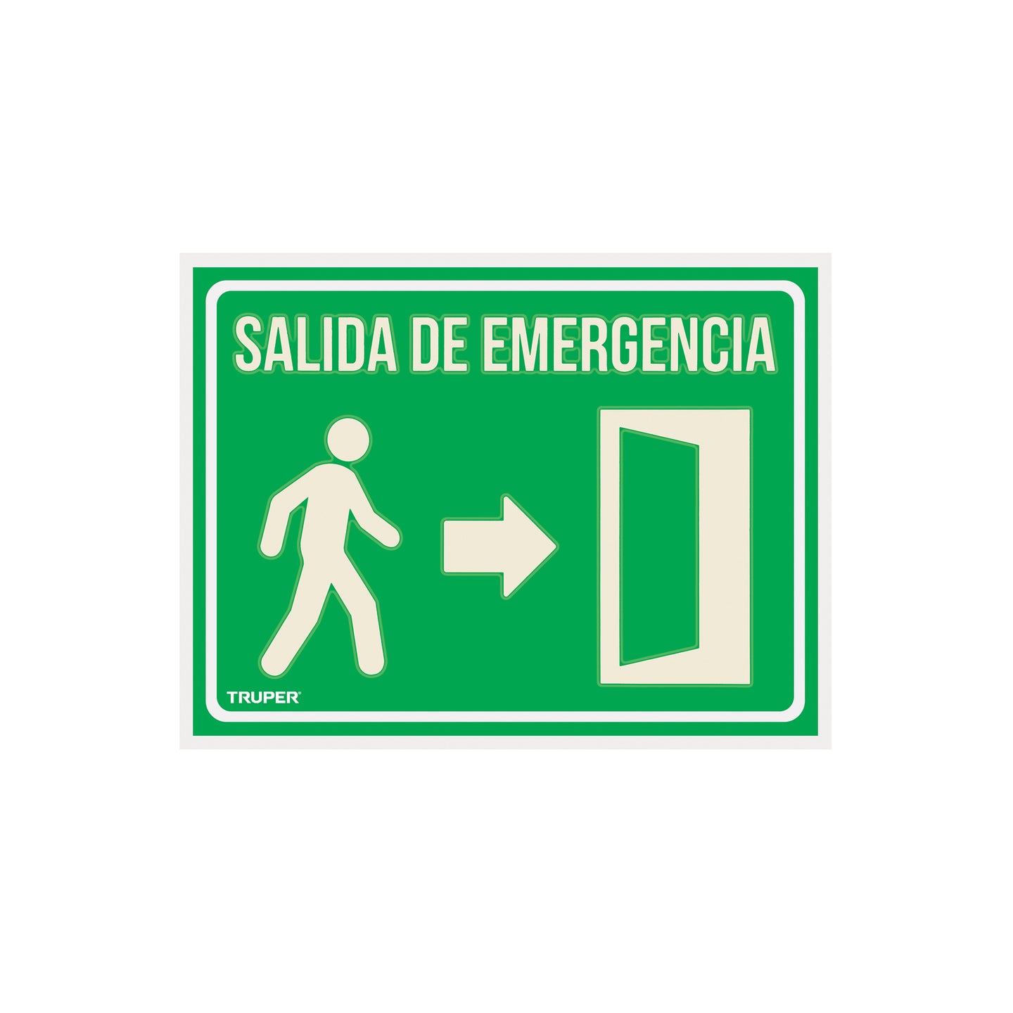 LIN-04 Letrero de señalización "SALIDA DE EMERGENCIA", 21 x 28 cm