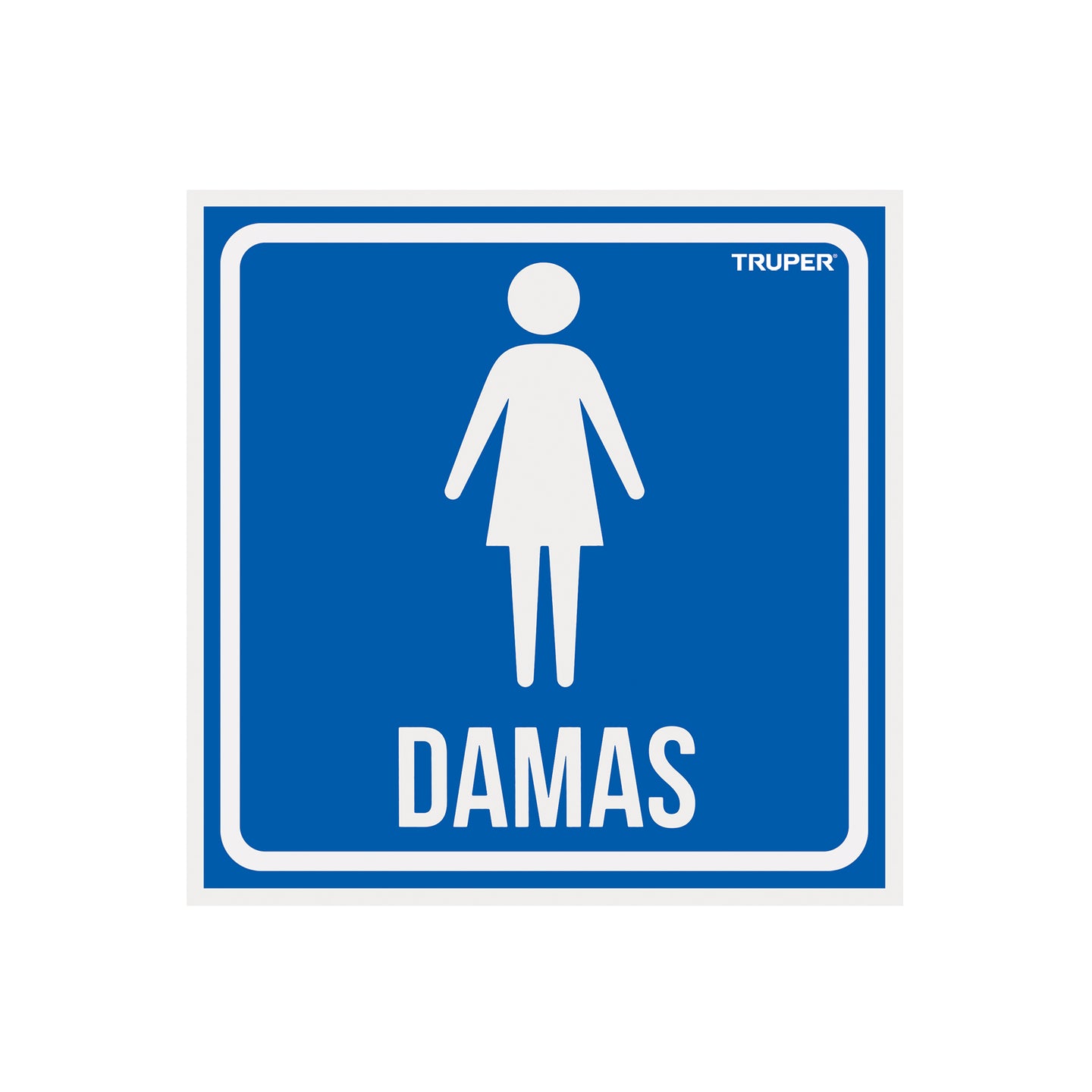 LIN-10 Letrero de señalización "DAMAS", 19 x 19 cm, Truper