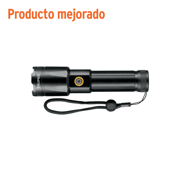 LIRA-1200 Linterna LED recargable, de aluminio, 1,200 lm, TRUPER