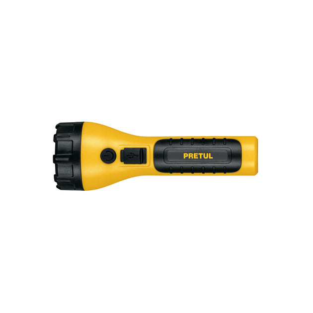 LIRE-180P Linterna plástica de LED, 180 lm, recargable, PRETUL