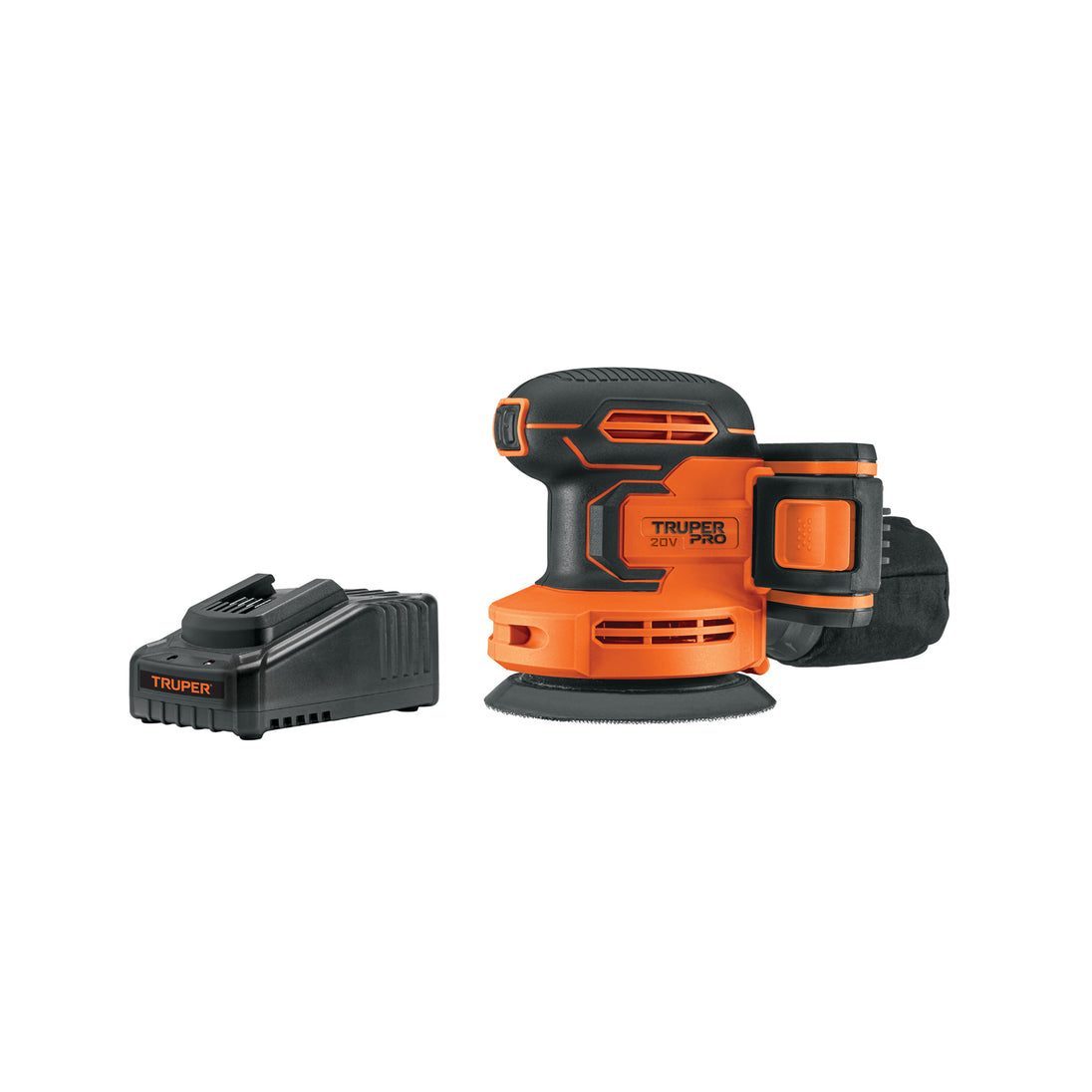 LIRI-20A Lijadora roto-orbital 5", 20V, 1 batería 2Ah, TRUPER PRO