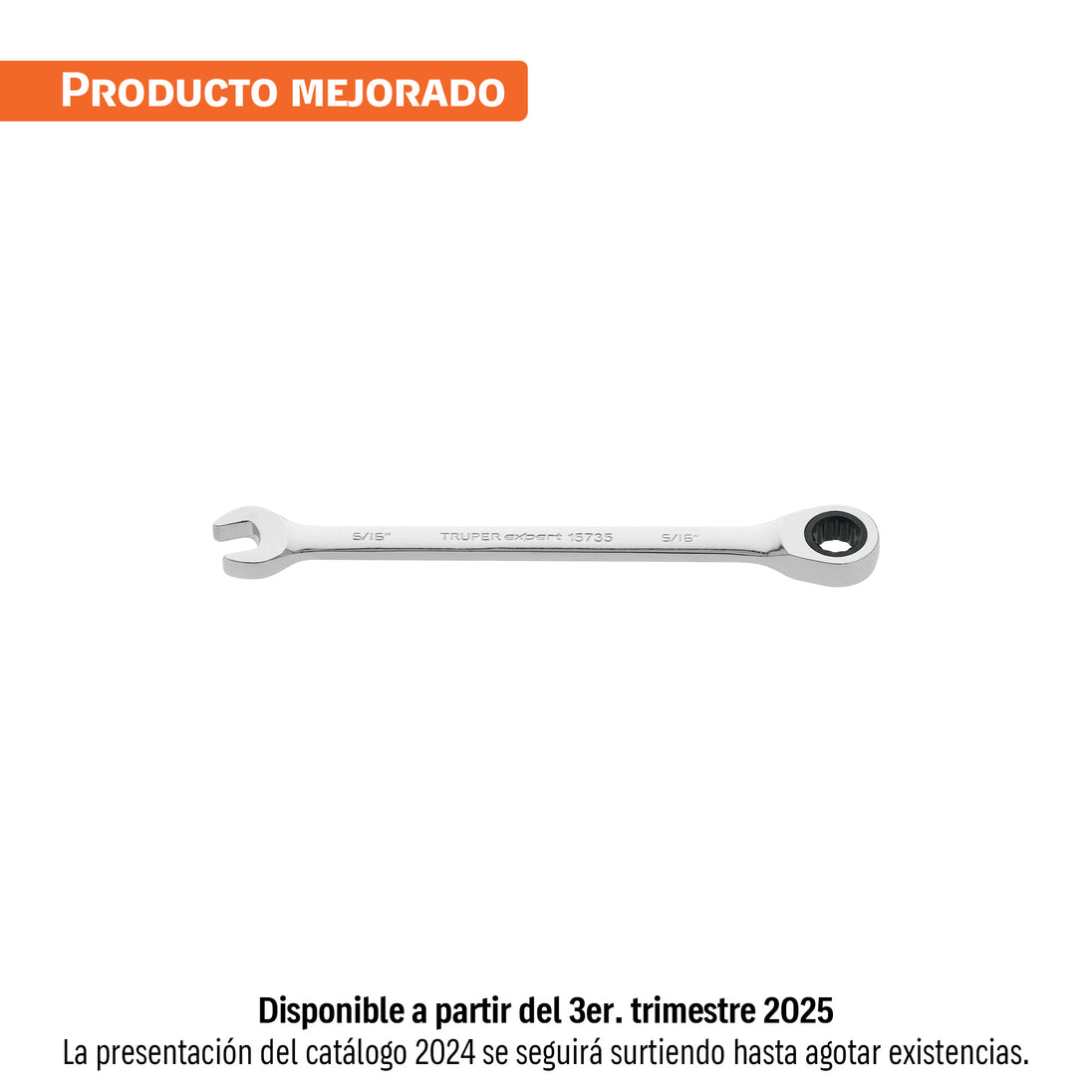 LL-2010X Llave combinada con matraca 5/16" x 135 mm largo, Expert