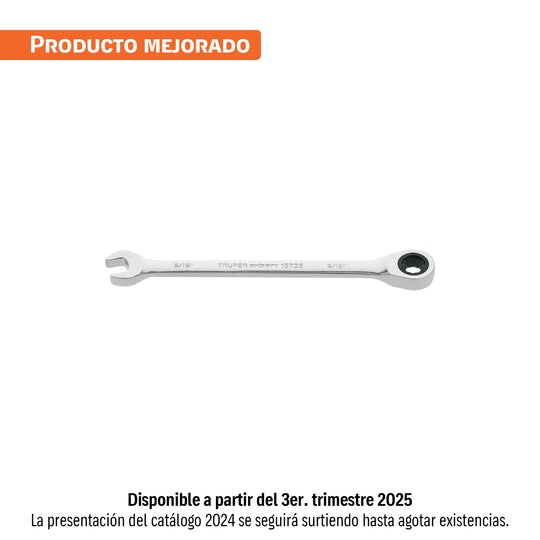 LL-2010X Llave combinada con matraca 5/16" x 135 mm largo, Expert