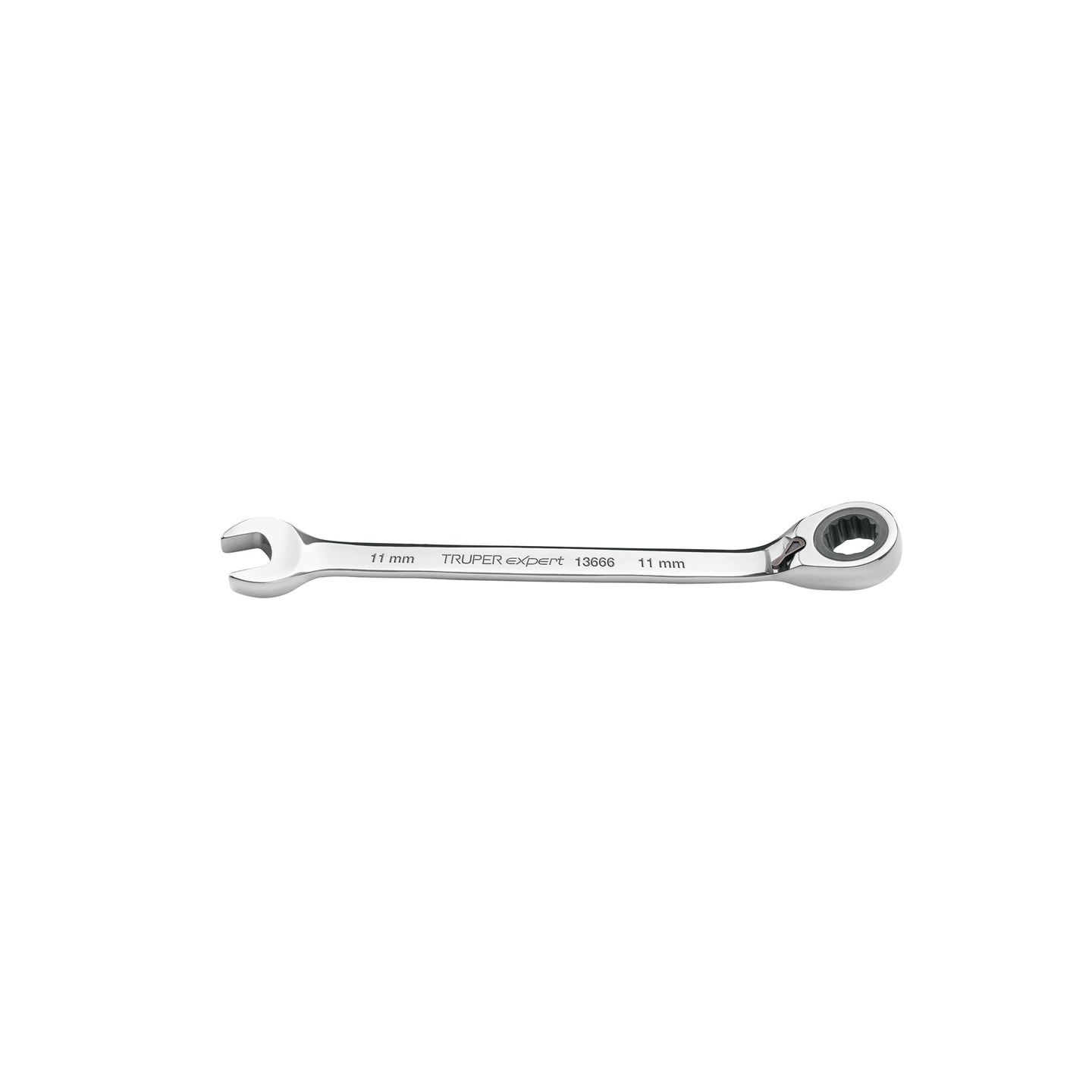 LL-2011MXR Llave combinada matraca reversible 11mmx160 mm largo, Expert