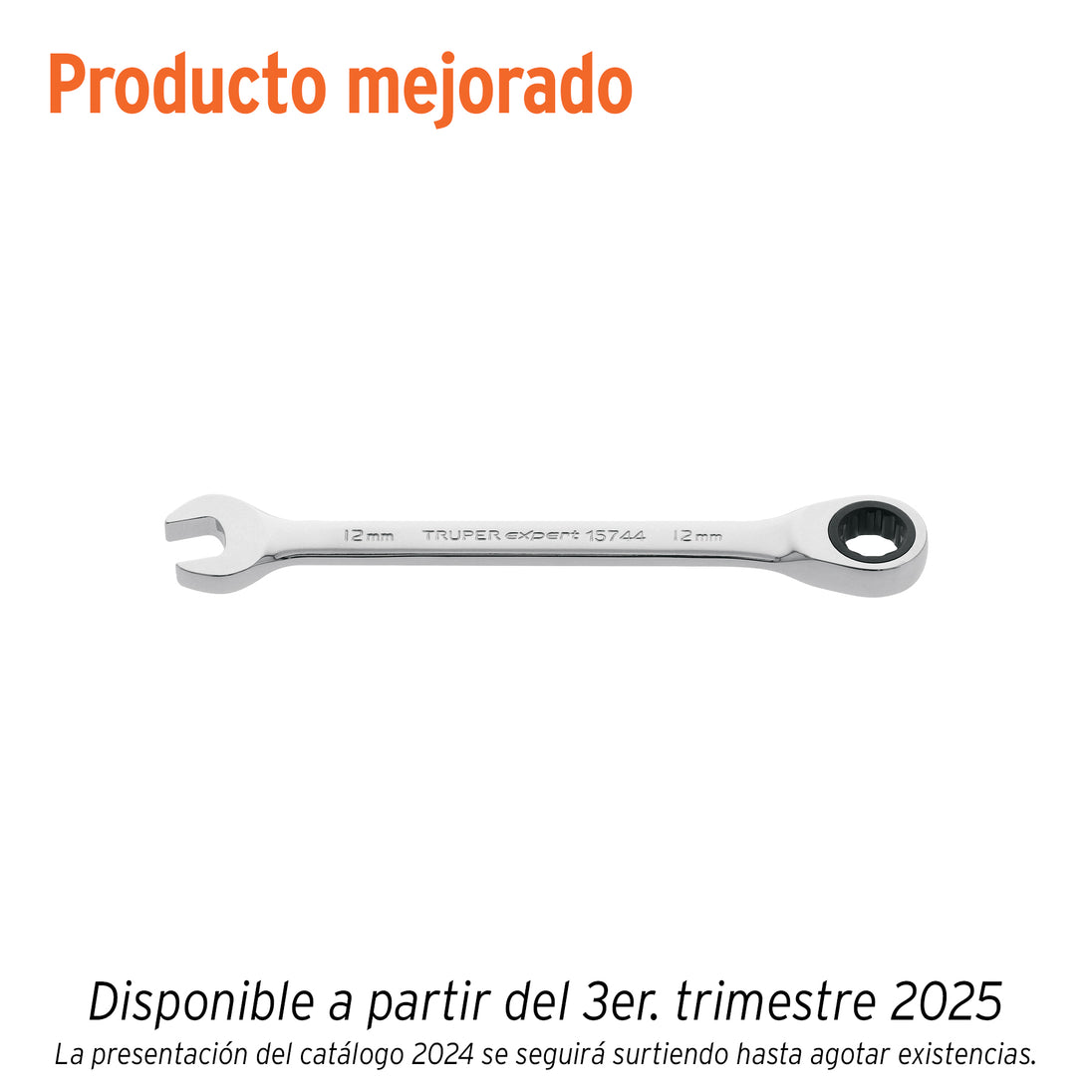 LL-2012MX Llave combinada con matraca 12 mm x 166 mm largo, Expert
