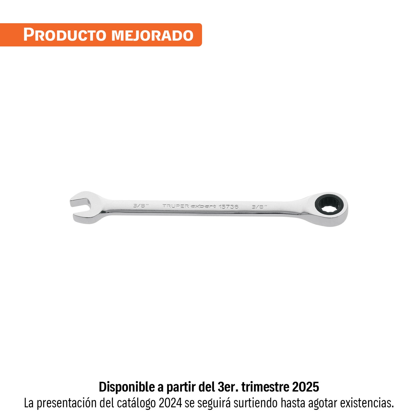 LL-2012X Llave combinada con matraca 3/8" x 153 mm largo, Expert