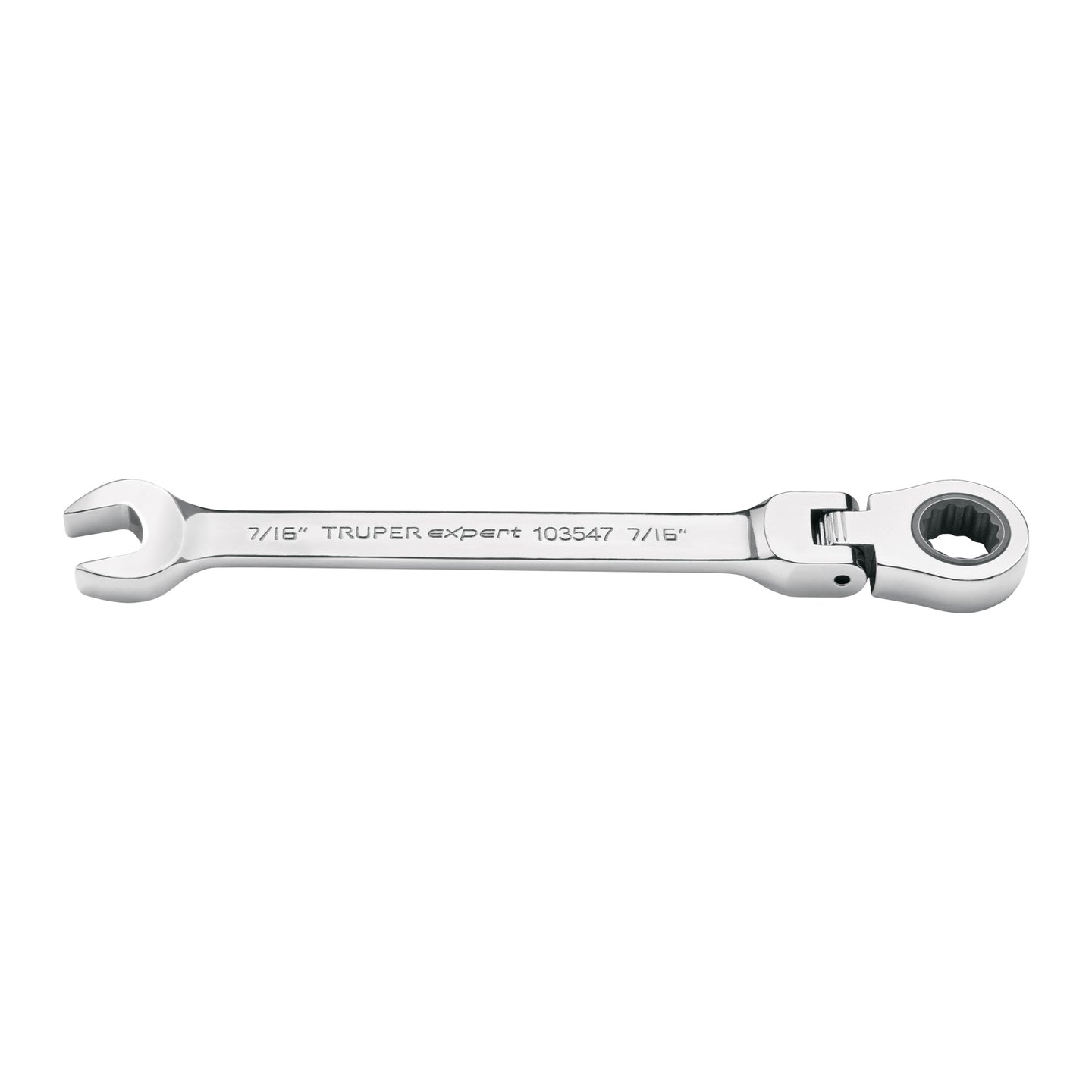 LL-2014XF Llave combinada con matraca 7/16" flexible, Expert