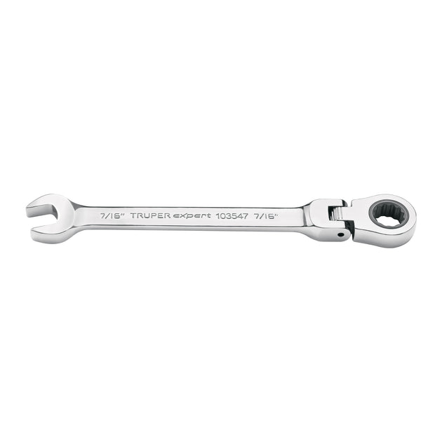 LL-2014XF Llave combinada con matraca 7/16" flexible, Expert