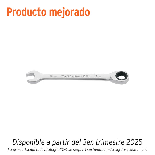 LL-2016MX Llave combinada con matraca 16 mm x 202 mm largo, Expert