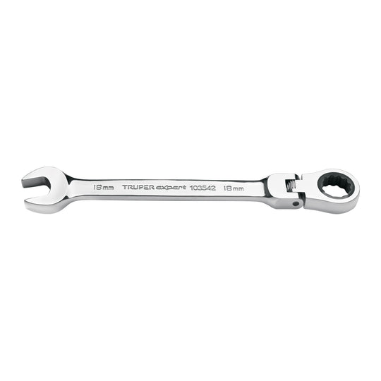 LL-2018MXF Llave combinada con matraca 18 mm flexible, Expert
