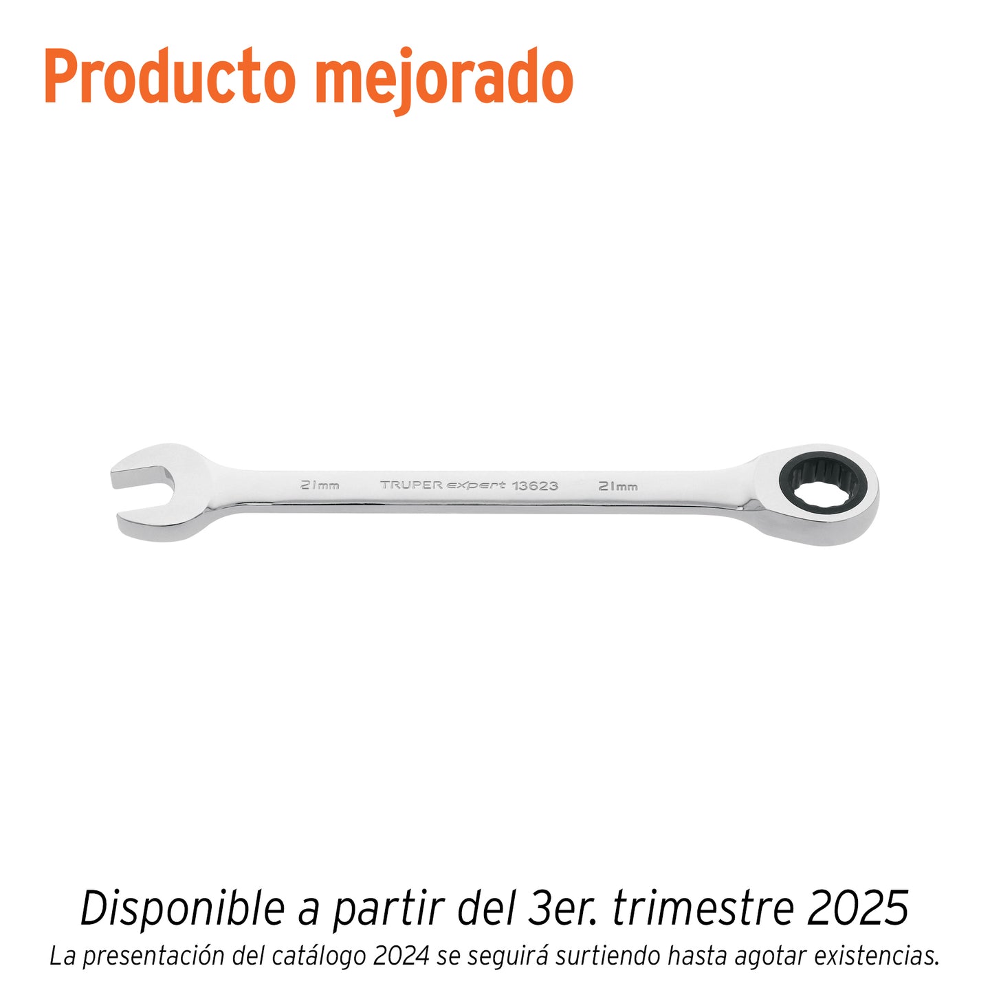LL-2021MX Llave combinada con matraca 21 mm x 278 mm largo, Expert