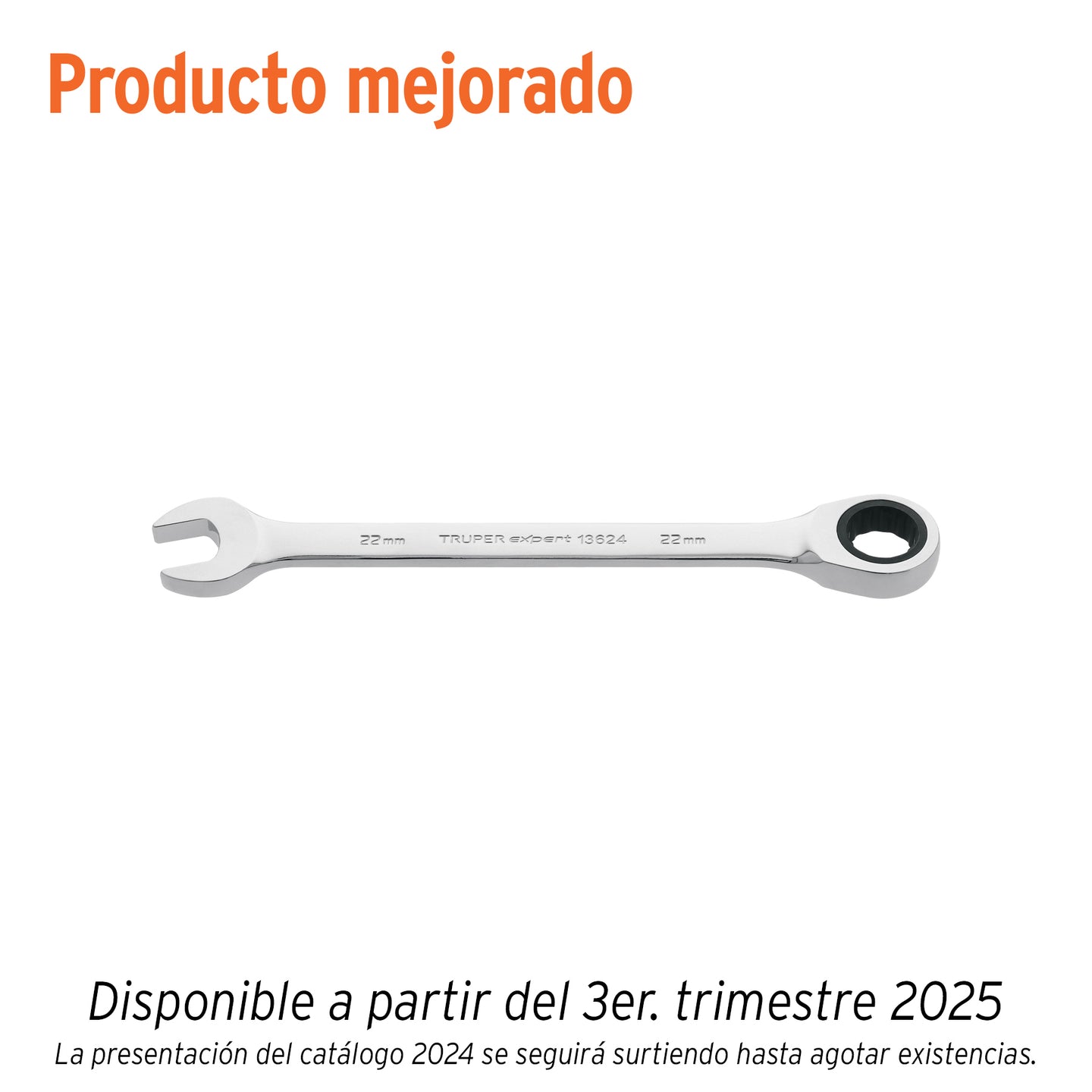 LL-2022MX Llave combinada con matraca 22 mm x 279 mm largo, Expert