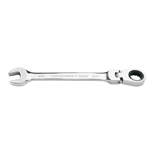 LL-2024XF Llave combinada con matraca 3/4" flexible, Expert