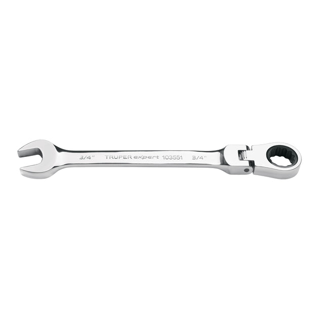 LL-2024XF Llave combinada con matraca 3/4" flexible, Expert