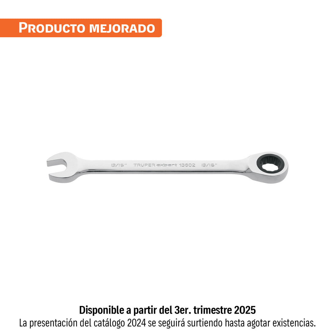 LL-2026X Llave combinada con matraca 13/16" x 281 mm largo, Expert