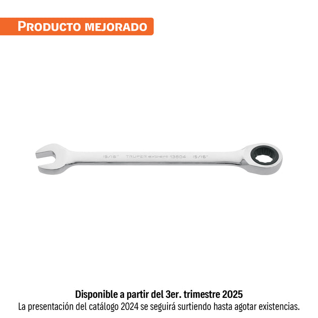 LL-2030X Llave combinada con matraca 15/16" x 325 mm largo, Expert