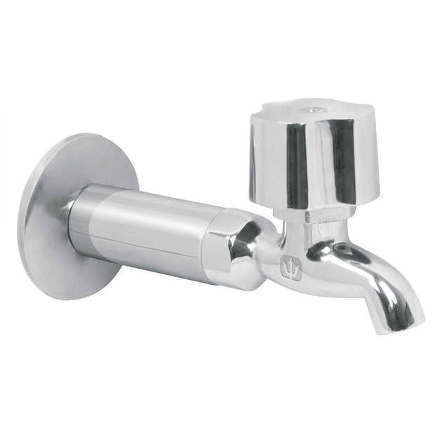 LL-F Llave 1/2" para fregadero con niple y chapetón, cromo, BASIC