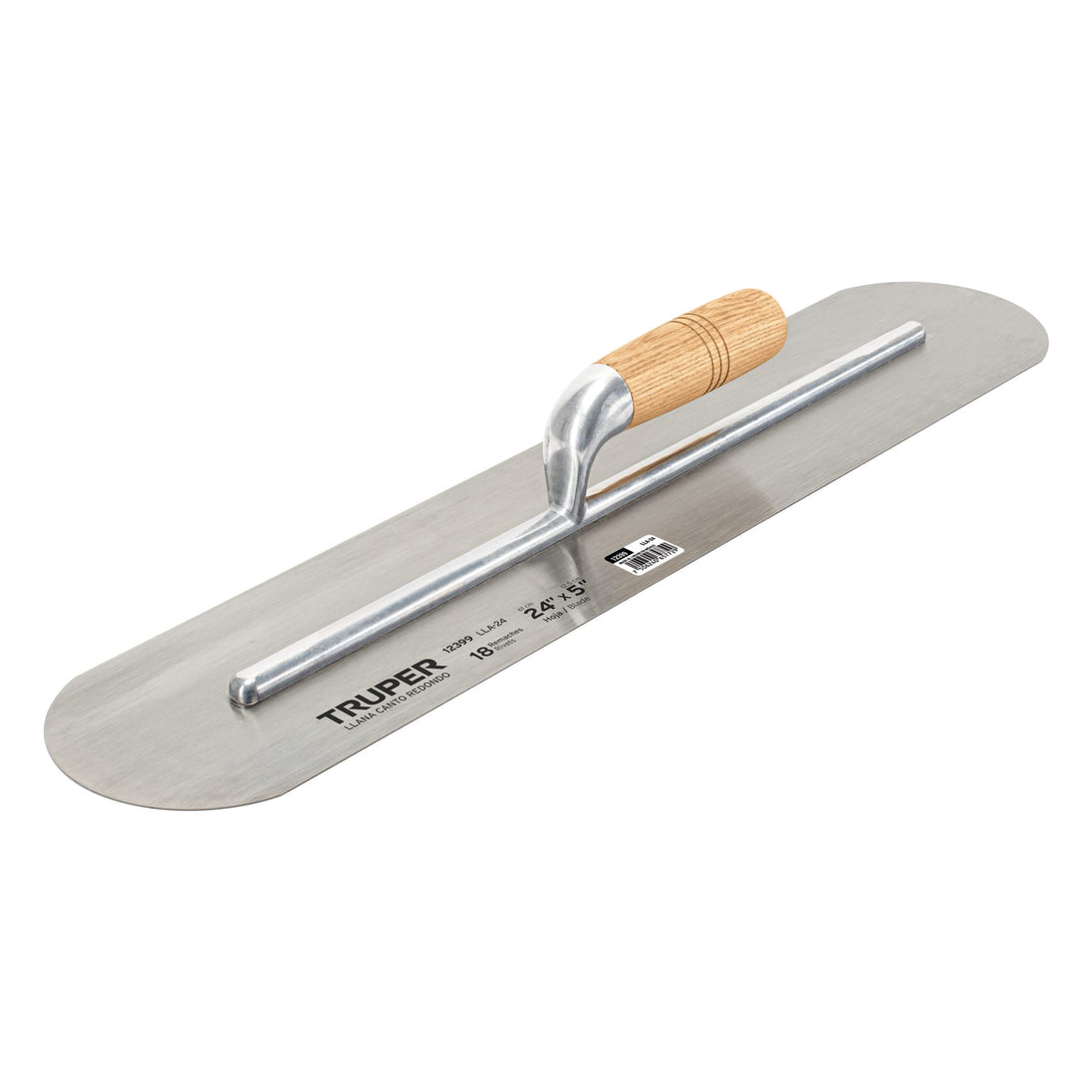 LLA-24 Llana canto redondo 24" x 5" con mango de madera, Truper