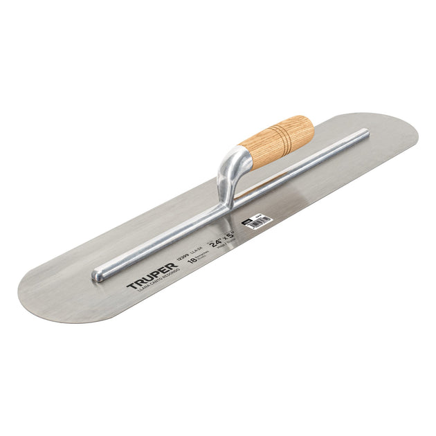 LLA-24 Llana canto redondo 24" x 5" con mango de madera, Truper
