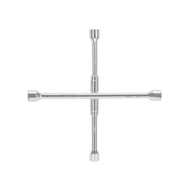 LLCR-14X Llave de cruz 14" plegable pulida y cromada, TRUPER