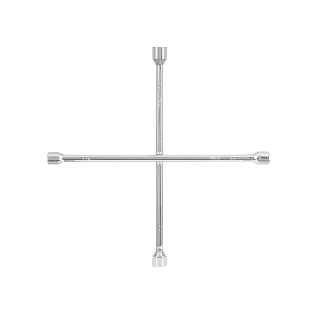 Llave de Cruz Truper LLCR-184M 17-19-21-23 mm | Acero Forjado Cromado