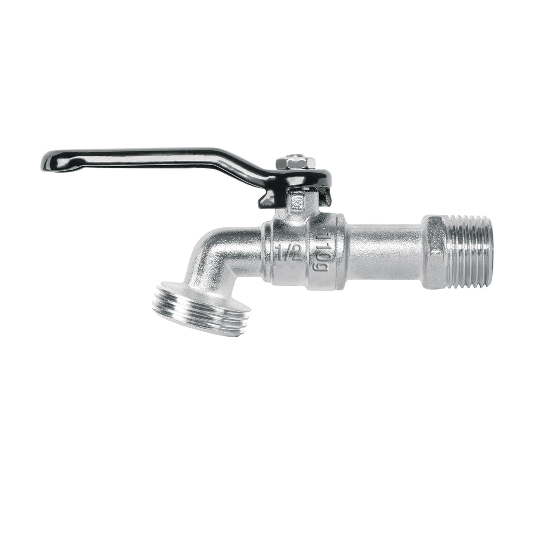LLE-110ZS Llave de esfera de zinc 1/2", 110 g, s/adaptador, BASIC