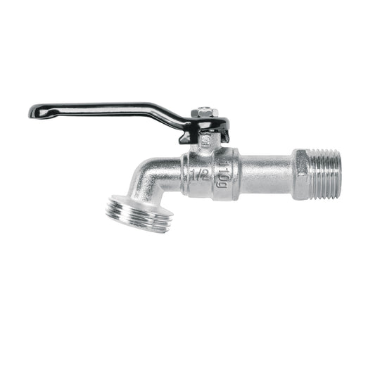 LLE-110ZS Llave de esfera de zinc 1/2", 110 g, s/adaptador, BASIC