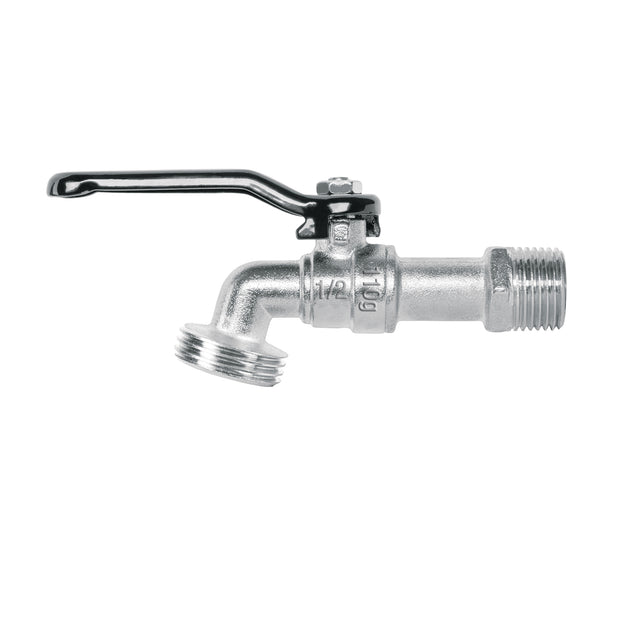LLE-110ZS Llave de esfera de zinc 1/2", 110 g, s/adaptador, BASIC