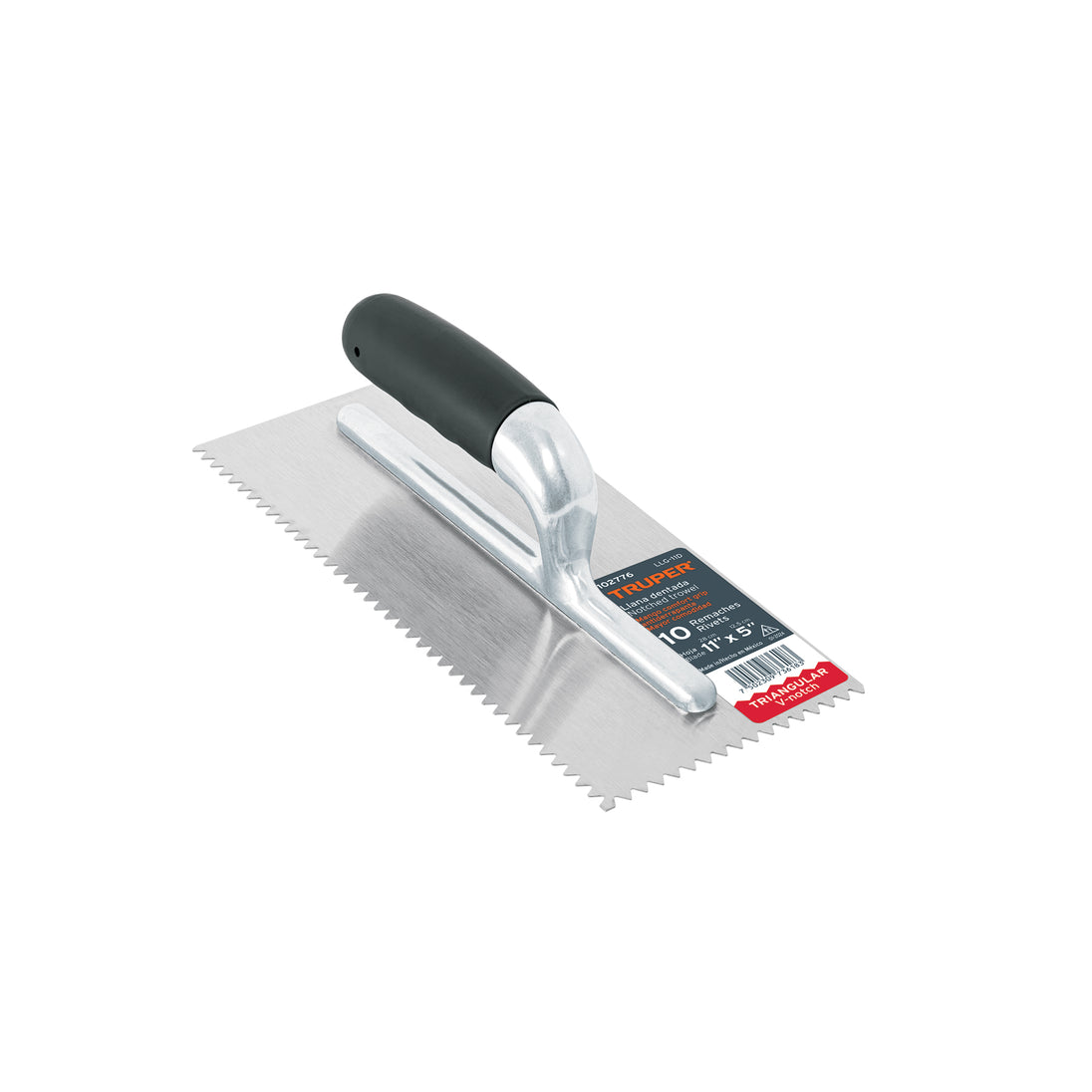 LLG-11D Llana 11" dentado triangular, 10 remaches, mgo comfort grip