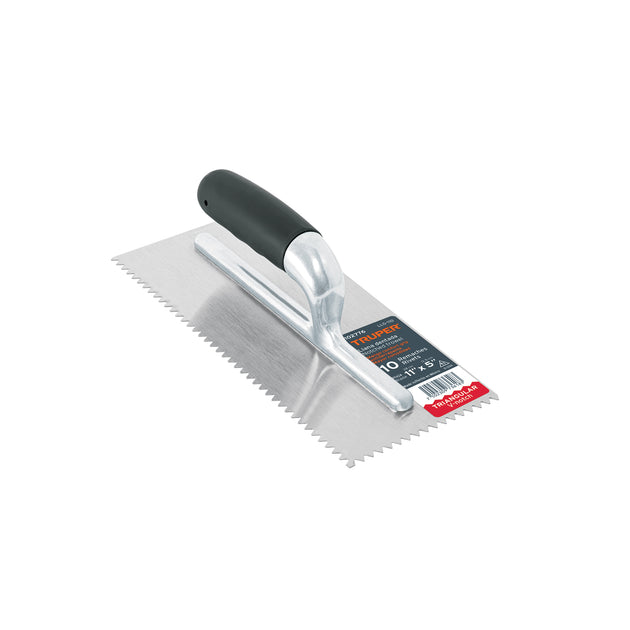 LLG-11D Llana 11" dentado triangular, 10 remaches, mgo comfort grip