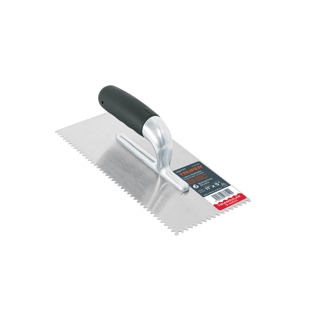 LLG-6D Llana 11" dentado triangular, 6 remaches, mango Comfort Grip