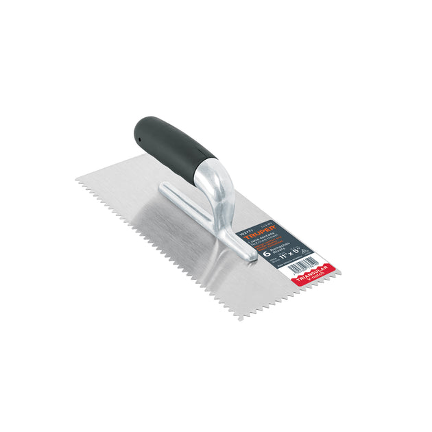 LLG-6D Llana 11" dentado triangular, 6 remaches, mango Comfort Grip