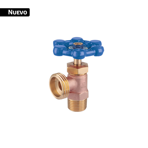 Llave Paso Angular Lavadora Agua Fría Foset LLL-170F | Latón