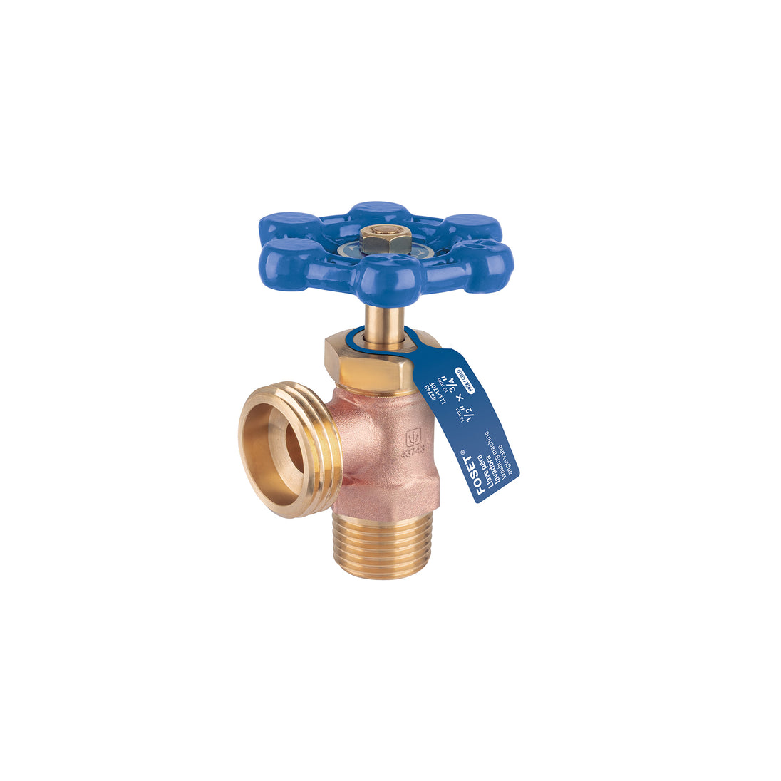 Llave Paso Angular Lavadora Agua Fría Foset LLL-170F | Latón
