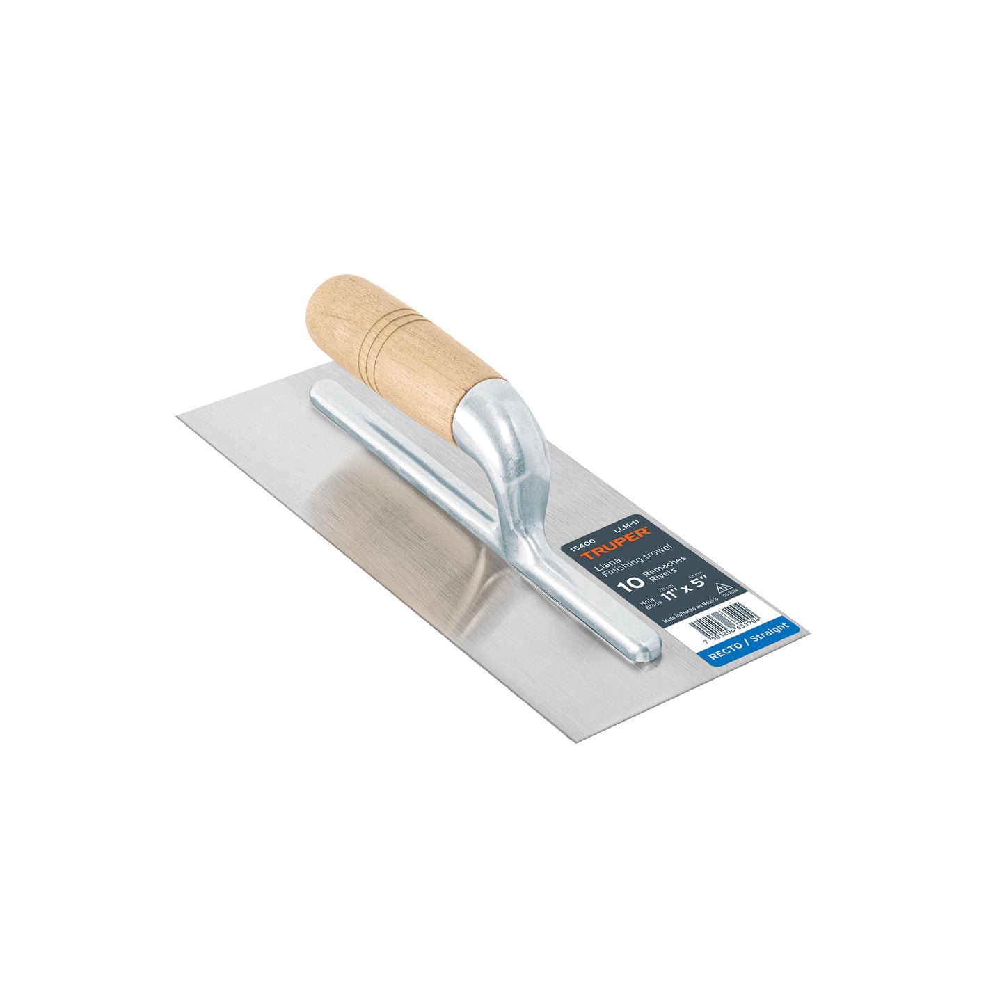 LLM-11 Llana 11" canto recto, 10 remaches, mango madera, TRUPER