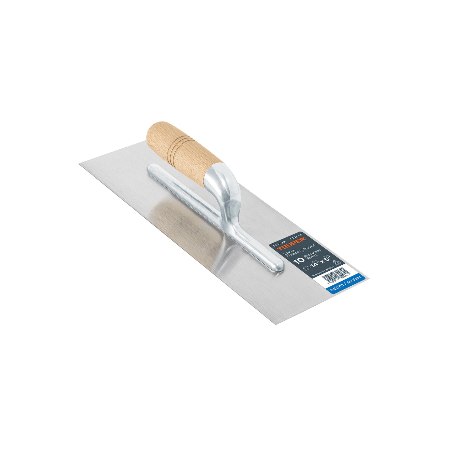 LLM-14 Llana 14" canto recto, 10 remaches, mango madera, TRUPER