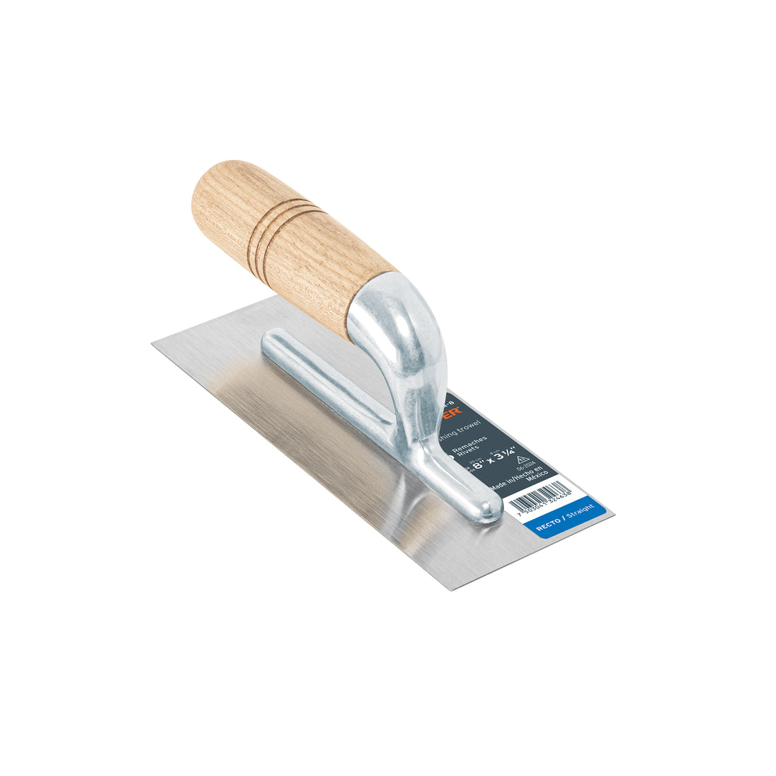LLM-8 Llana mini 8" canto recto, 6 remaches, mango madera, TRUPER