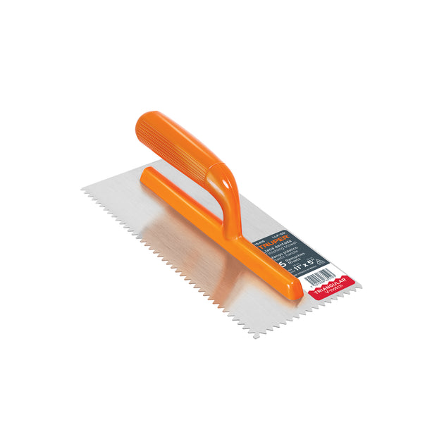 LLP-6D Llana 11" dentado triangular, 6 remaches, mango plástico
