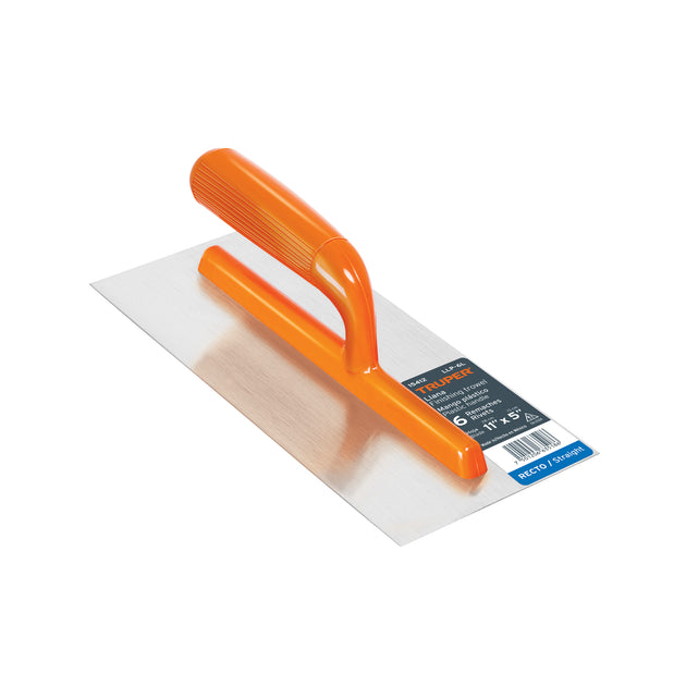 LLP-6L Llana 11" canto recto, 6 remaches, mango plástico, TRUPER