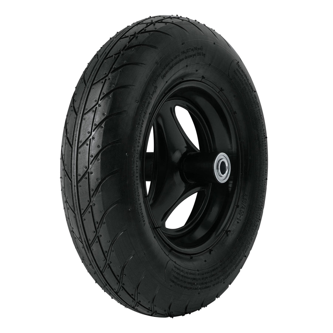 LLSS Llanta completa neumática lisa 16", incluye eje y baleros