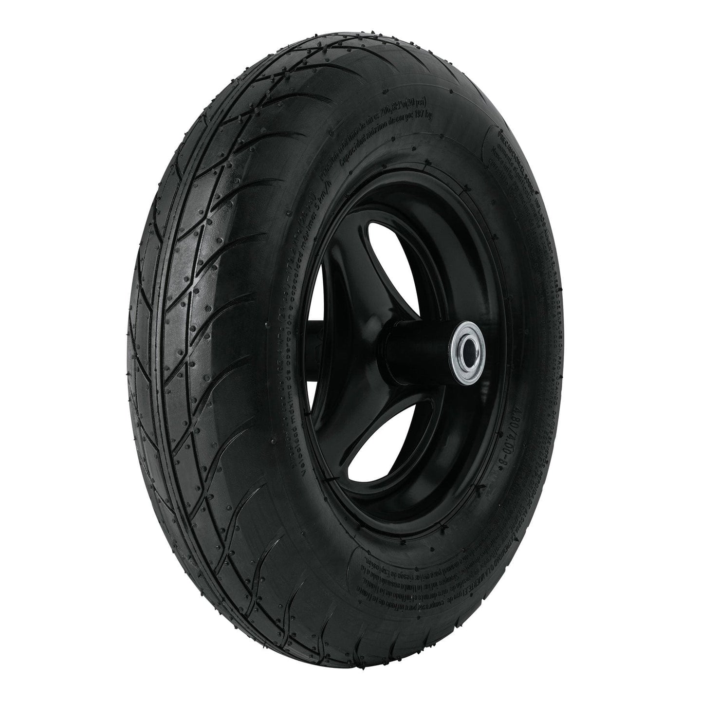 LLSS Llanta completa neumática lisa 16", incluye eje y baleros