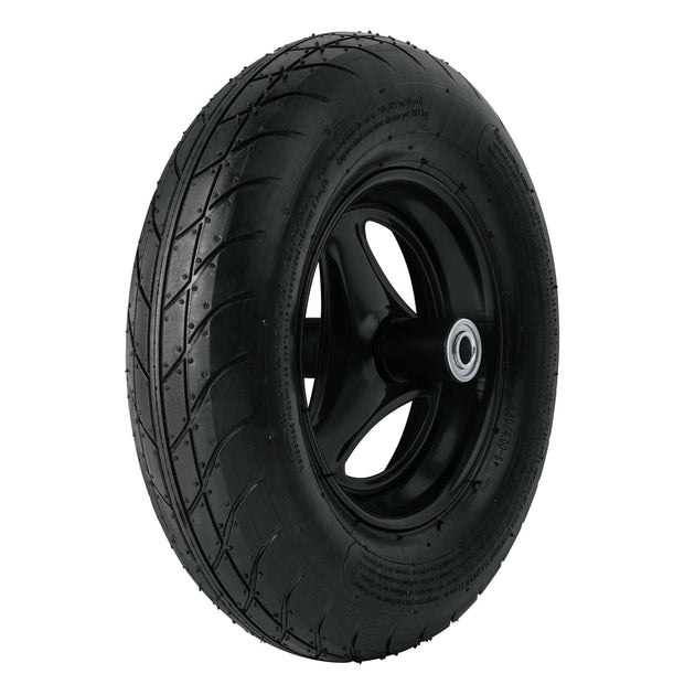 LLSS Llanta completa neumática lisa 16", incluye eje y baleros