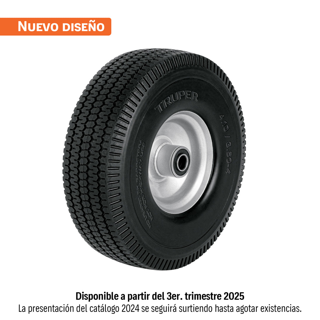 LLX-10C Rueda imponchable 10" para eje central, Truper