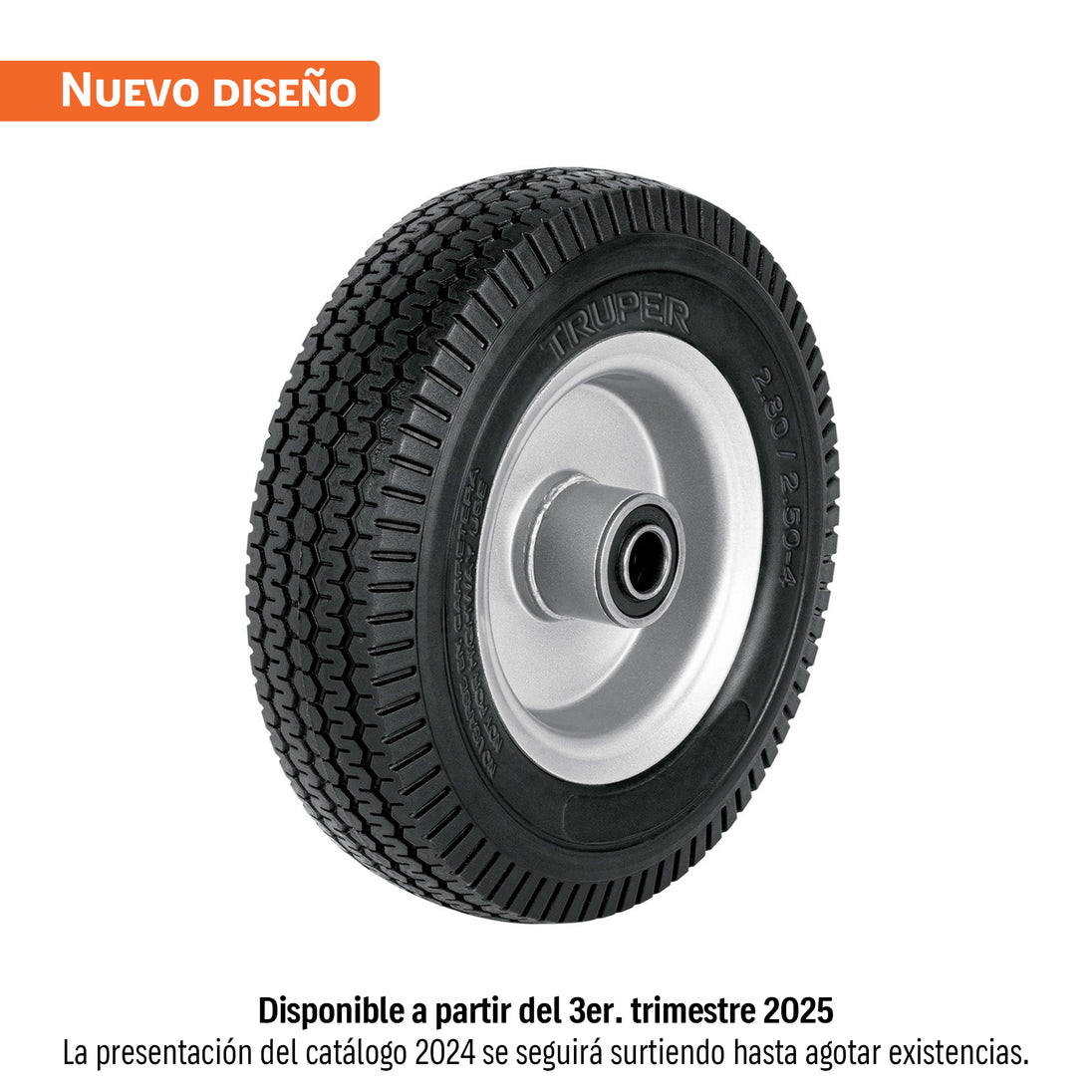 LLX-8C Rueda imponchable 8" para eje central, Truper