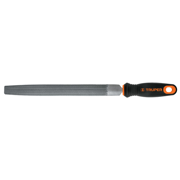 LMCB-10T Lima media caña bastarda 10" mango doble inyección, TRUPER
