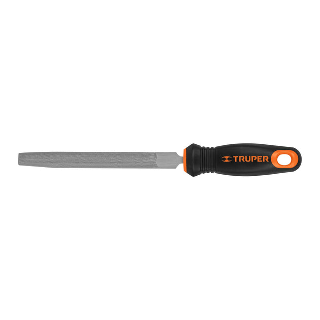 LMCB-6T Lima media caña bastarda 6" mango doble inyección, TRUPER