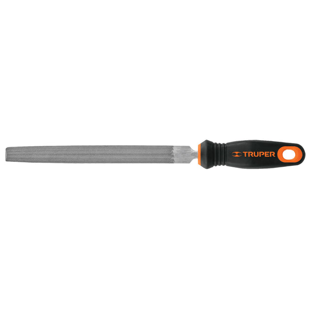 LMCB-8T Lima media caña bastarda 8" mango doble inyección, TRUPER